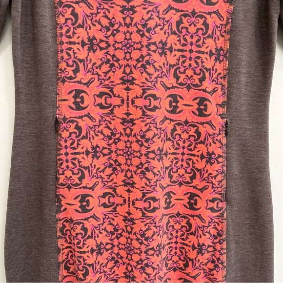 Title Nine Brown Orange Pink Patterned Dress Short Sleeve Activewear Outdoor - Picture 5 of 12